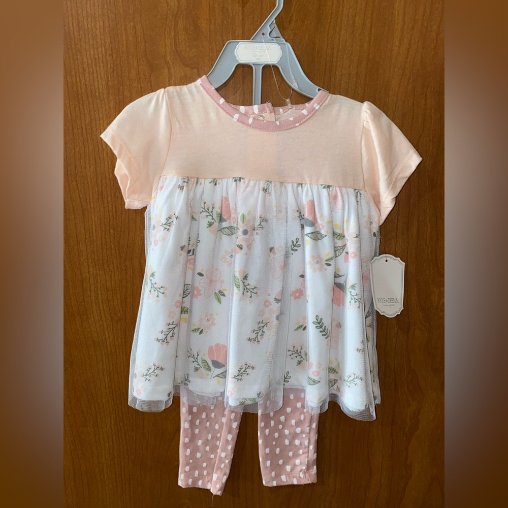 Floral Kids Pajamas Set - Pink